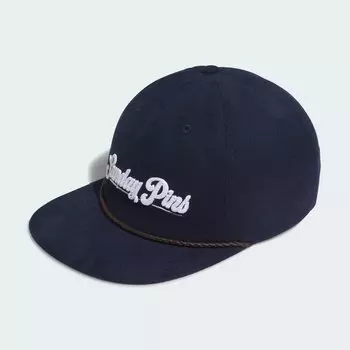 Вельветовая шляпа с кожаным шнурком Adidas, цвет Collegiate Navy