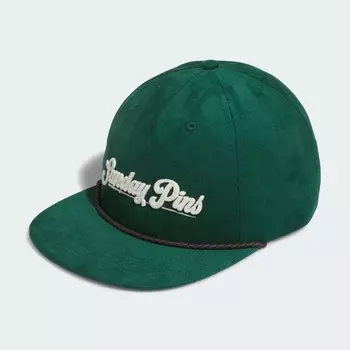 Вельветовая шляпа с кожаным шнурком Adidas, цвет Collegiate Green