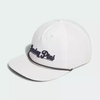 Вельветовая шляпа с кожаным шнурком Adidas, цвет White