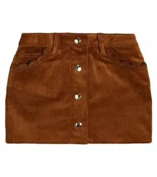 Вельветовая юбка Chlo, коричневый