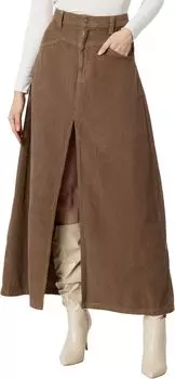 Вельветовая юбка Come As You Are Free People, цвет Chocolate