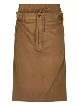 Вельветовая юбка с поясом Vivienne Westwood, коричневый