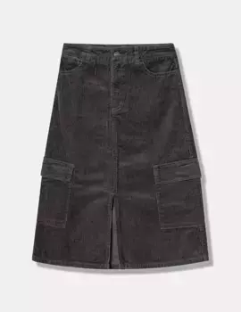 Вельветовая юбка United Colors of Benetton, серый