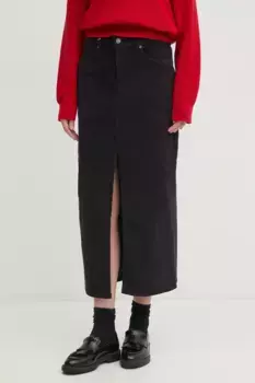 Вельветовая юбка United Colors of Benetton, черный