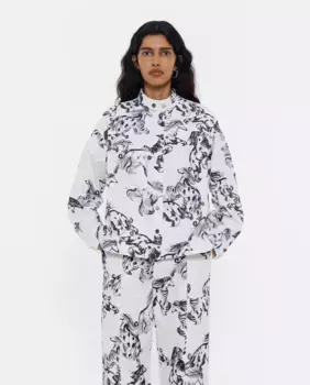 Вельветовая женская рубашка свободного кроя Bimba y Lola, серый