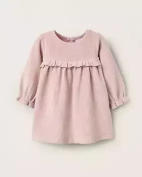 Вельветовое платье для девочки с рюшами Zippy, розовый