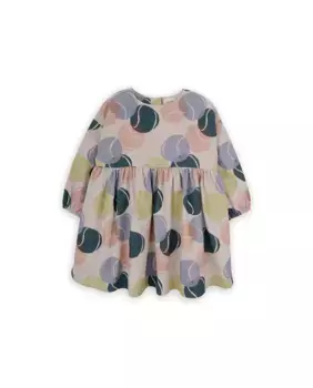 Вельветовое платье для девочки с принтом KNOT, мультиколор