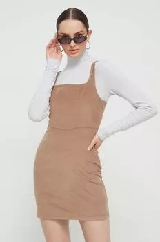 Вельветовое платье Hollister Co., коричневый