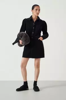 Вельветовое платье мини Mariella из 100% хлопка Hush, черный