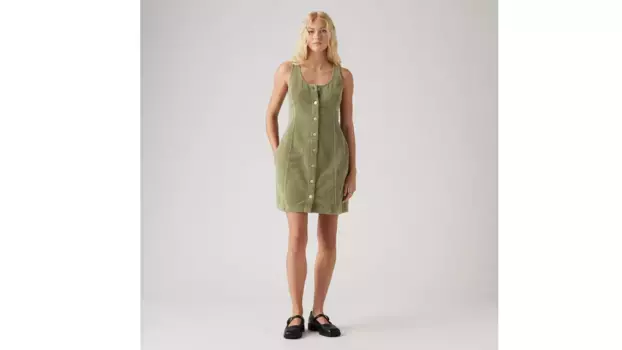 Вельветовое платье мини Tuli Levi's, зеленый