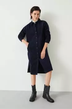 Вельветовое платье-рубашка Alanna Hush, синий