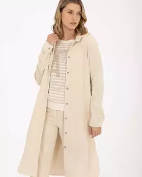 Вельветовое платье-рубашка Anna Mora, бежевый