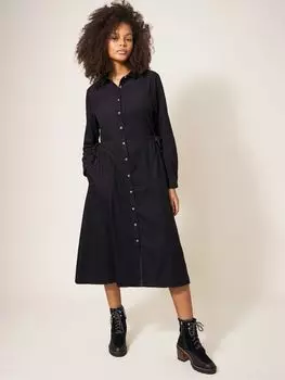 Вельветовое платье-рубашка Jade White Stuff, чистый блк