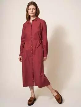 Вельветовое платье-рубашка Jade White Stuff, средняя слива