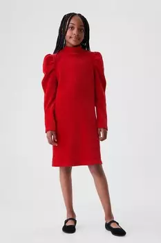 Вельветовое платье с рукавами фонариками (4 13 лет) Gap, красный