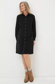 Вельветовое платье Tabitha Fat Face, черный