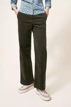 Вельветовые брюки Belle с широкими штанинами White Stuff, зеленый