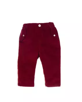 Вельветовые брюки чинос для мальчика с эластичной резинкой на талии Fina Ejerique, цвет Granate