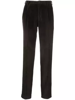 Вельветовые брюки чинос прямого кроя Incotex, коричневый