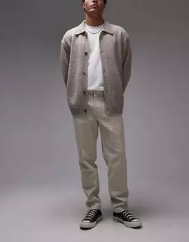 Вельветовые брюки цвета экрю Mango