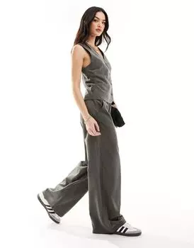 Вельветовые брюки цвета хаки ASOS DESIGN — часть комплекта
