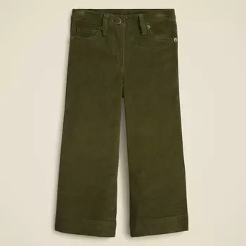 Вельветовые брюки для девочек J.Crew, зеленый