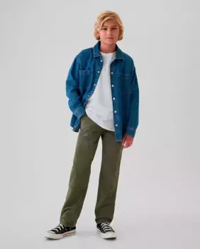 Вельветовые брюки для мальчика Gap, зеленый