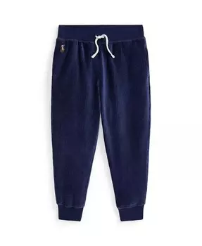Вельветовые брюки-джоггеры для малышей и маленьких девочек Polo Ralph Lauren, синий