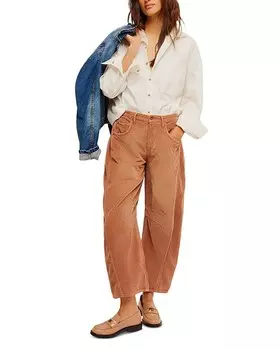 Вельветовые брюки Free People Good Luck, коричневый