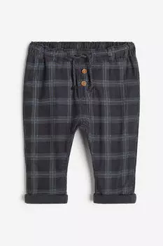 Вельветовые брюки на подкладке H&M, серый