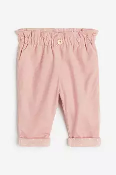 Вельветовые брюки на подкладке H&M, розовый