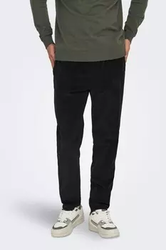 Вельветовые брюки Only & Sons, черный