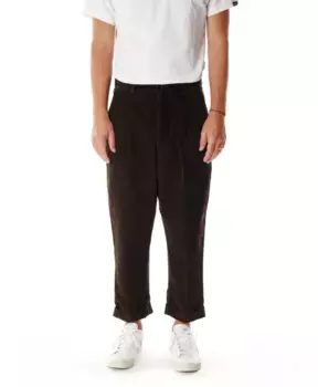 Вельветовые брюки оверсайз морковного кроя Ami Paris, коричневый