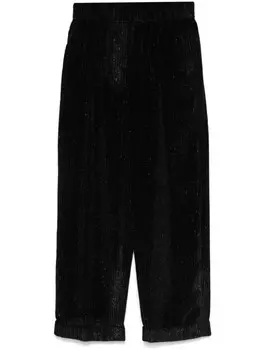 Вельветовые брюки Peserico с люрексом, черный