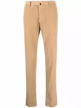 Вельветовые брюки прямого кроя Incotex, нейтральный