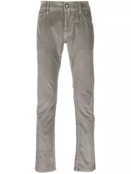 Вельветовые брюки прямого кроя Jacob Cohn, серый