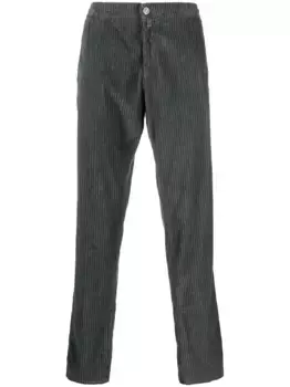 Вельветовые брюки прямого кроя Kiton, серый