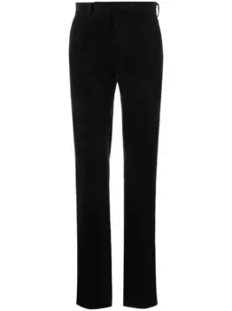 Вельветовые брюки прямого кроя Zegna, черный