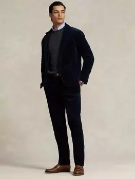 Вельветовые брюки Ralph Lauren, темно-синий авиатор
