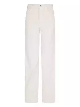 Вельветовые брюки с карманами EMPORIO ARMANI, белый