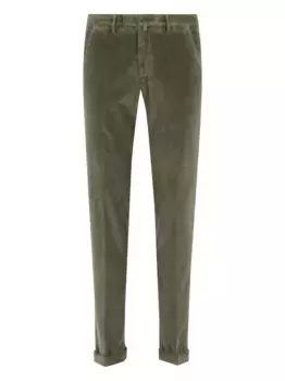 Вельветовые брюки с манжетами Briglia 1949, зеленый