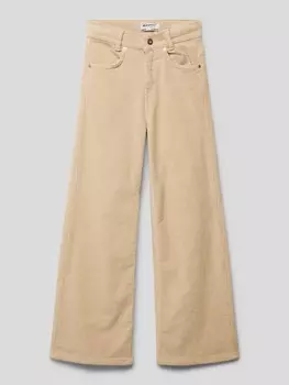 Вельветовые брюки с застежкой на пуговицы модель "НОРМАЛЬНЫЙ" Blue Effect, бежевый