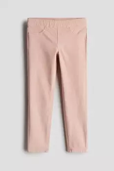Вельветовые брюки скинни H&M, розовый