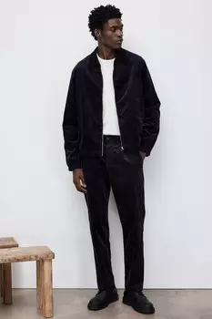 Вельветовые брюки стандартного кроя H&M, синий