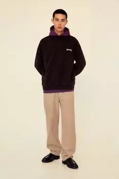 Вельветовые брюки свободного кроя H&amp;M, бежевый