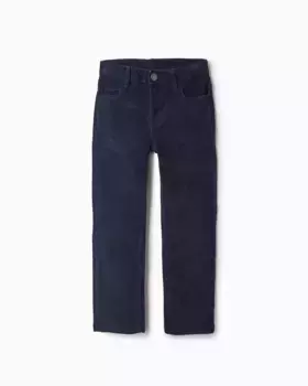 Вельветовые брюки узкого кроя для мальчиков Zippy, темно-синий