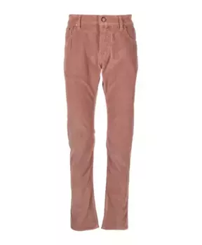 Вельветовые брюки узкого кроя Jacob Cohn, розовый