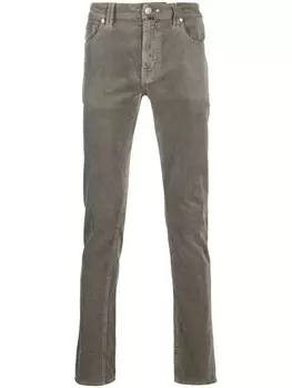 Вельветовые брюки узкого кроя Sartoria Tramarossa, серый