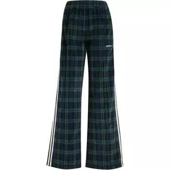 Вельветовые брюки в клетку «тартан» Adidas Originals, Dark Shadow Green