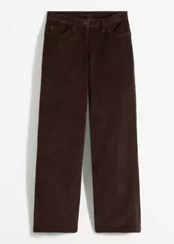 Вельветовые брюки в стиле марлен Bpc Bonprix Collection, коричневый